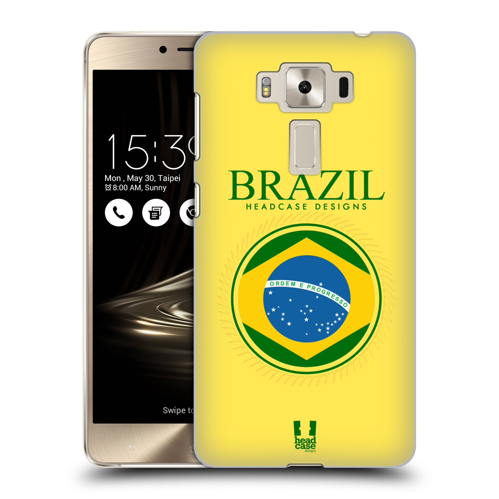 HEAD CASE plastový obal na mobil Asus Zenfone 3 DELUXE ZS550KL vzor Vlajky státy kreslené BRAZÍLIE