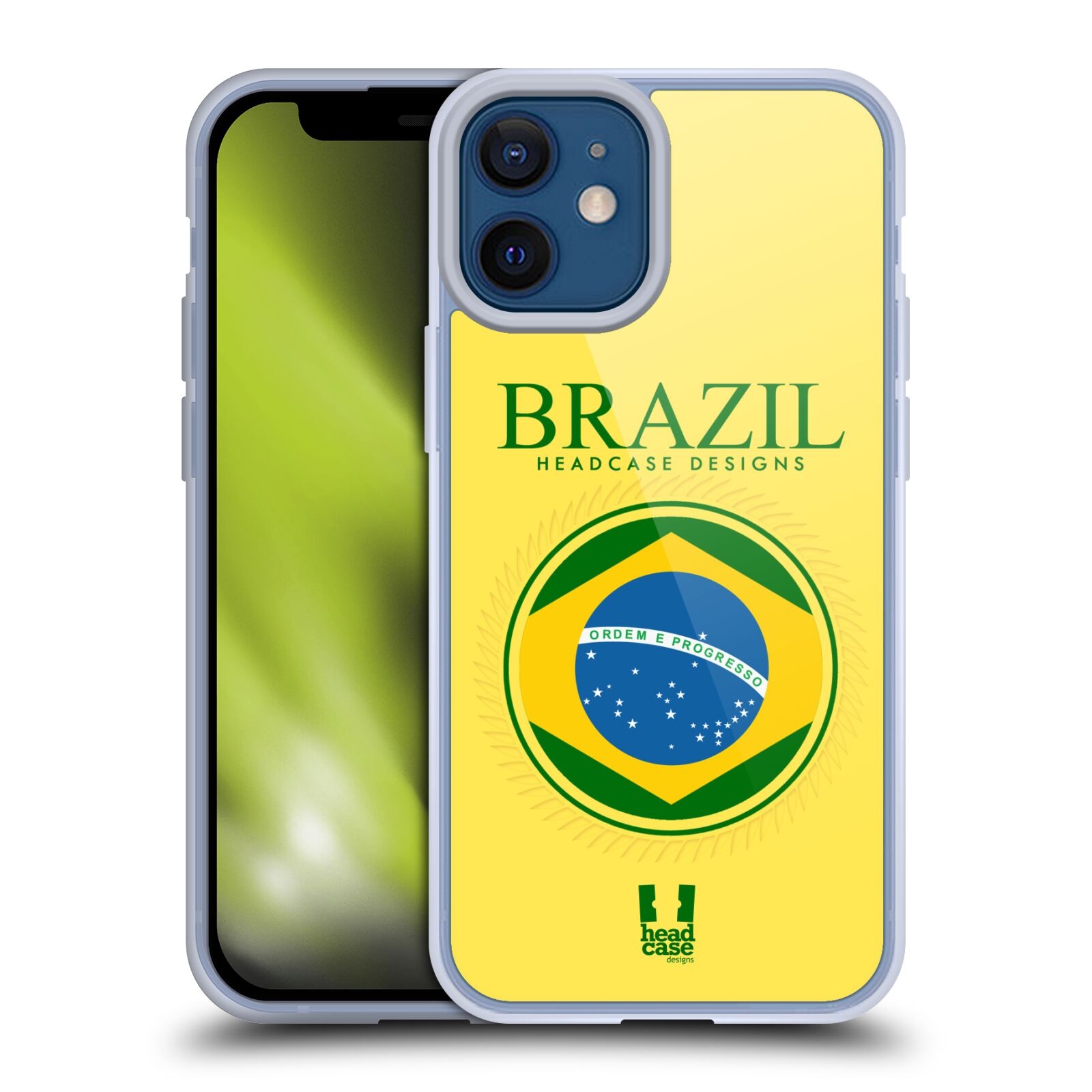 Plastový obal na mobil Apple Iphone 12 MINI vzor Vlajky státy kreslené BRAZÍLIE