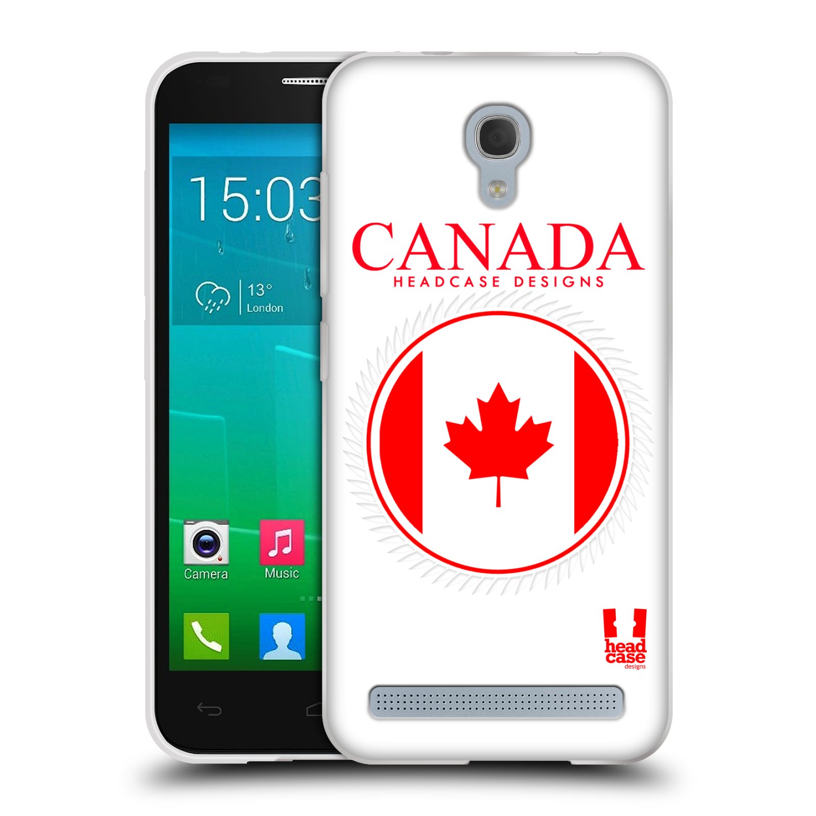 HEAD CASE silikonový obal na mobil Alcatel Idol 2 MINI S 6036Y vzor Vlajky státy kreslené KANADA