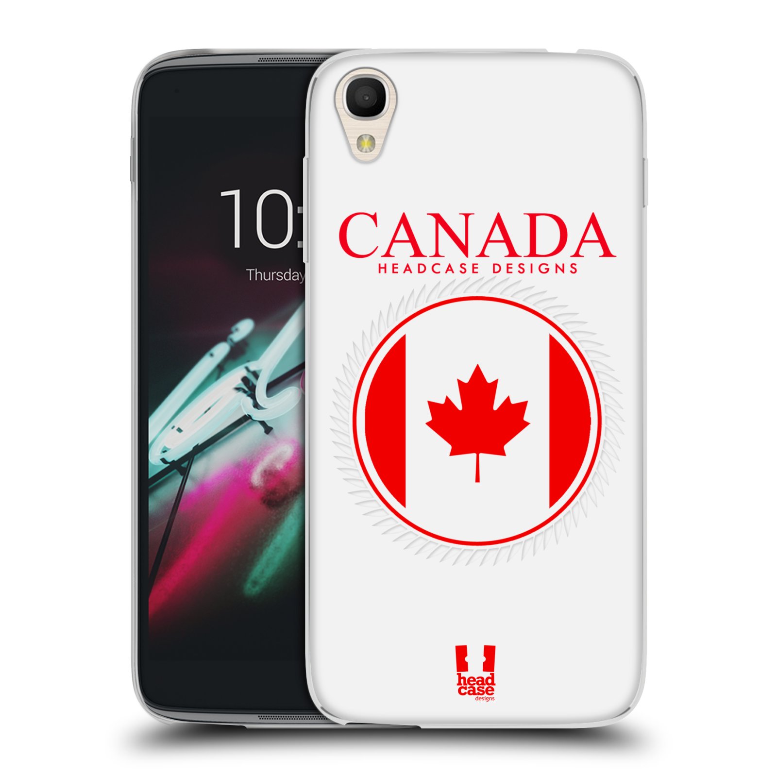 HEAD CASE silikonový obal na mobil Alcatel Idol 3 OT-6039Y (4.7) vzor Vlajky státy kreslené KANADA