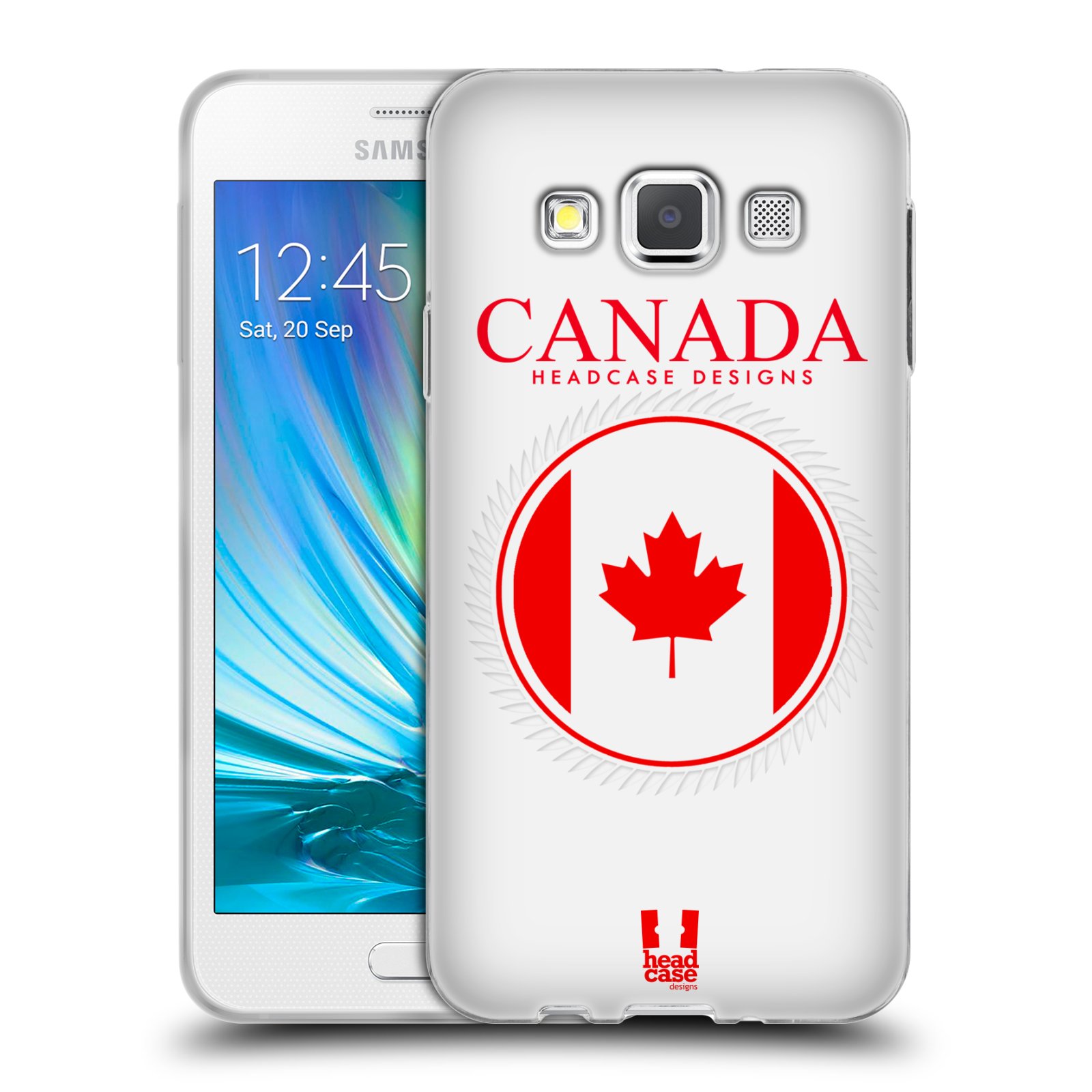 HEAD CASE silikonový obal na mobil Samsung Galaxy A3 vzor Vlajky státy kreslené KANADA
