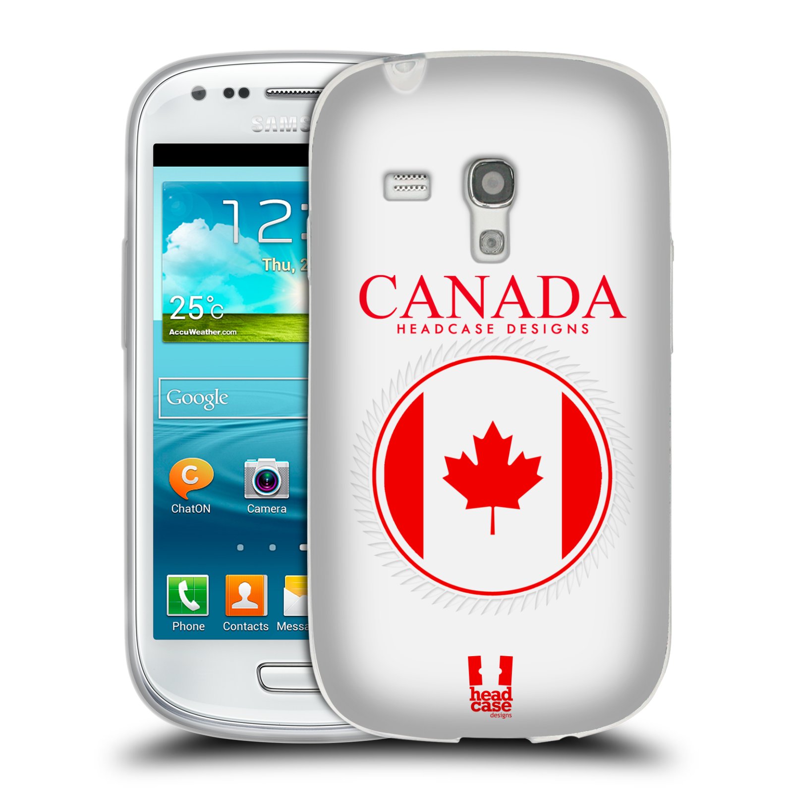 HEAD CASE silikonový obal na mobil Samsung Galaxy S3 MINI i8190 vzor Vlajky státy kreslené KANADA