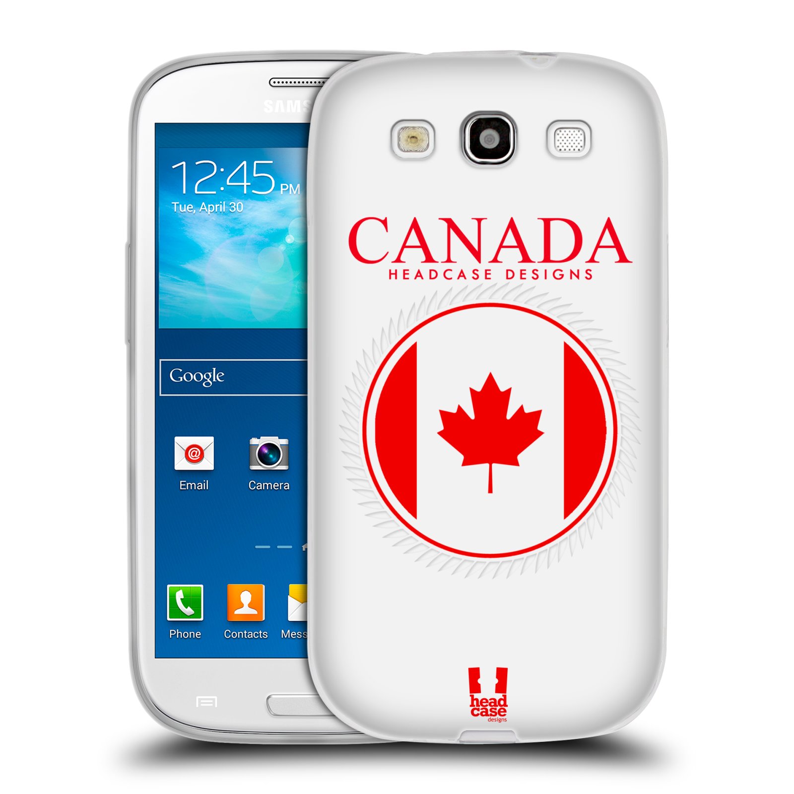 HEAD CASE silikonový obal na mobil Samsung Galaxy S3 i9300 vzor Vlajky státy kreslené KANADA