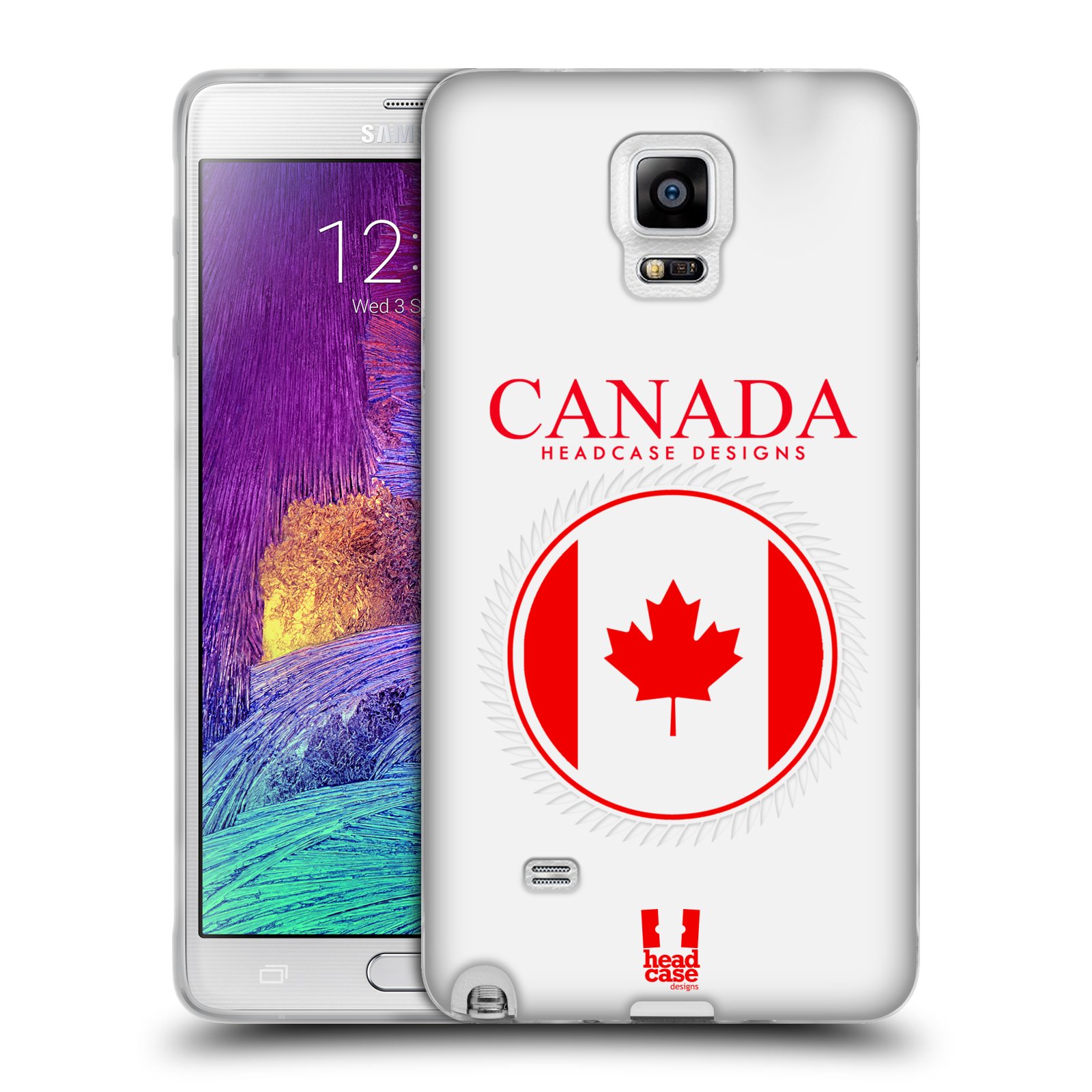 HEAD CASE silikonový obal na mobil Samsung Galaxy Note 4 (N910) vzor Vlajky státy kreslené KANADA
