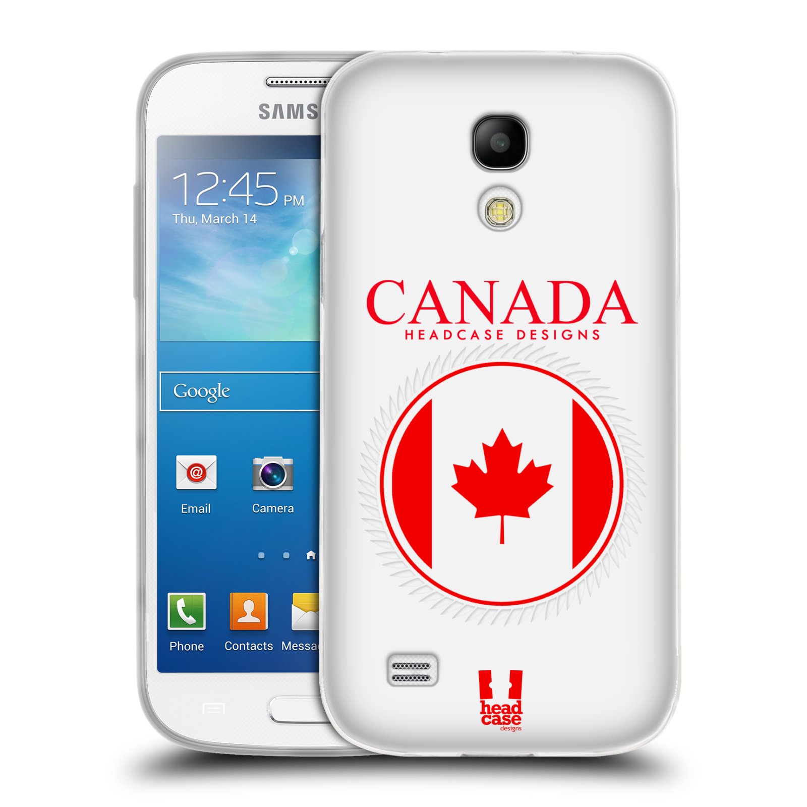 HEAD CASE silikonový obal na mobil Samsung Galaxy S4 MINI vzor Vlajky státy kreslené KANADA