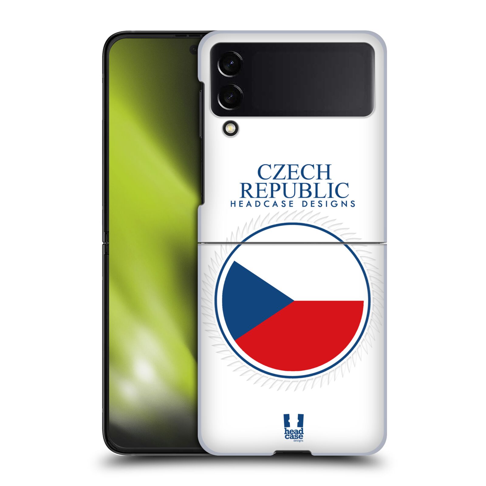 Plastový obal HEAD CASE na mobil Samsung Galaxy Z Flip 4 vzor Vlajky státy kreslené ČESKÁ REPUBLIKA