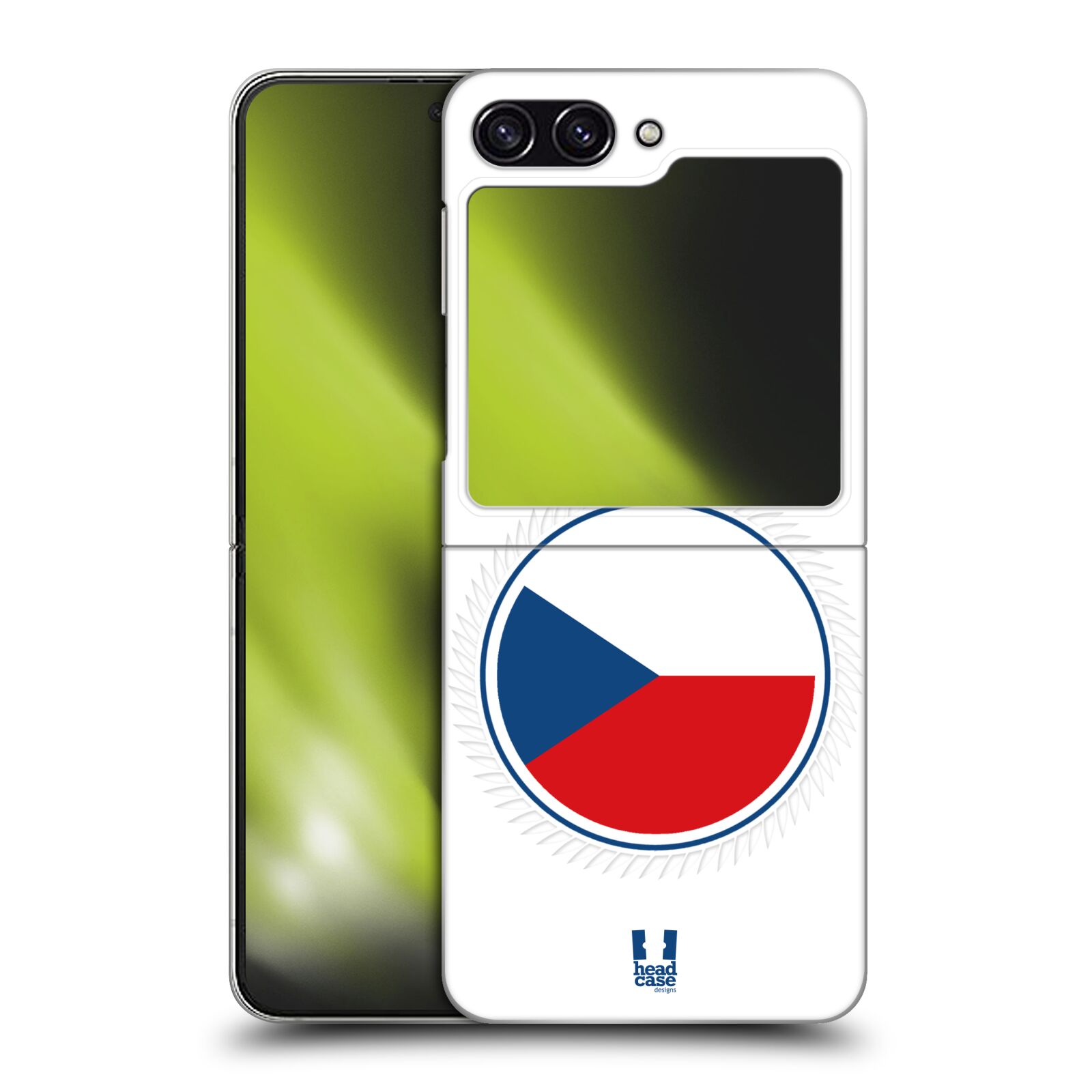 Plastový obal HEAD CASE na mobil Samsung Galaxy Z Flip 5 vzor Vlajky státy kreslené ČESKÁ REPUBLIKA