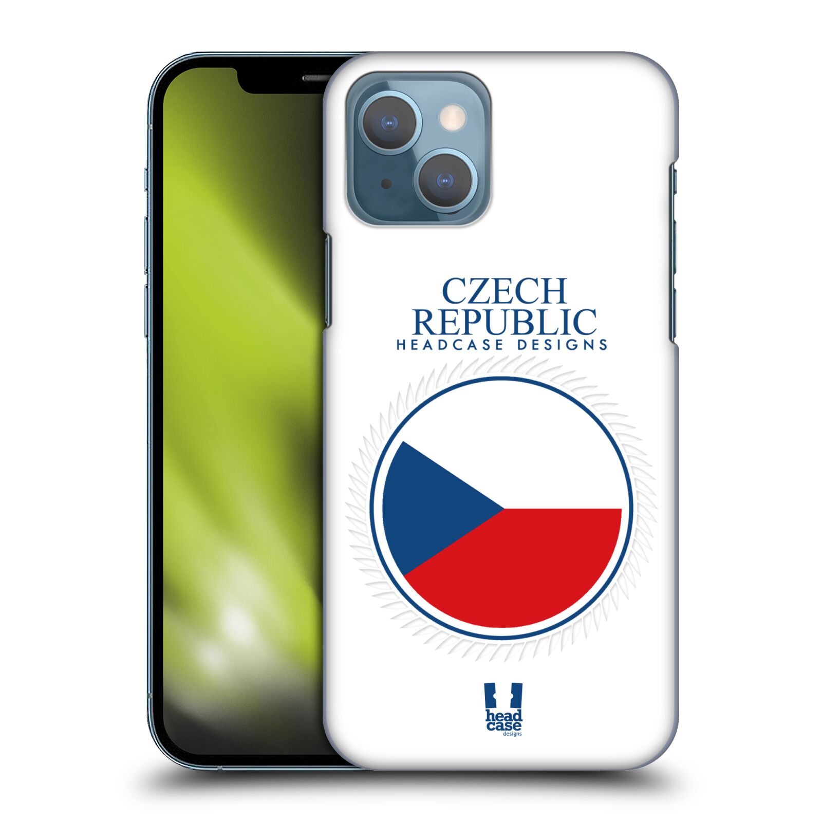 Plastový obal HEAD CASE na mobil Apple Iphone 13 vzor Vlajky státy kreslené ČESKÁ REPUBLIKA
