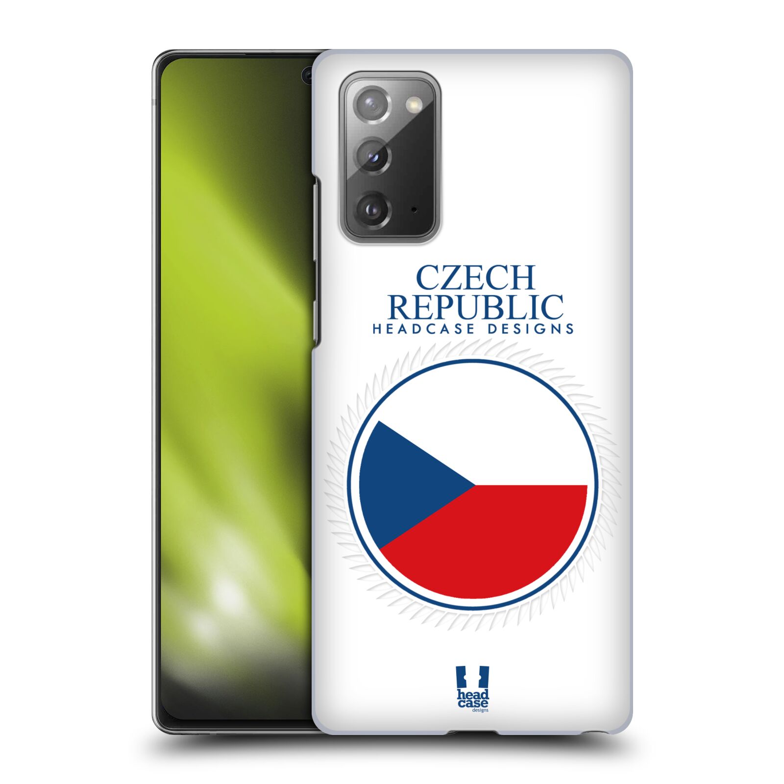 Plastový obal HEAD CASE na mobil Samsung Galaxy Note 20 vzor Vlajky státy kreslené ČESKÁ REPUBLIKA