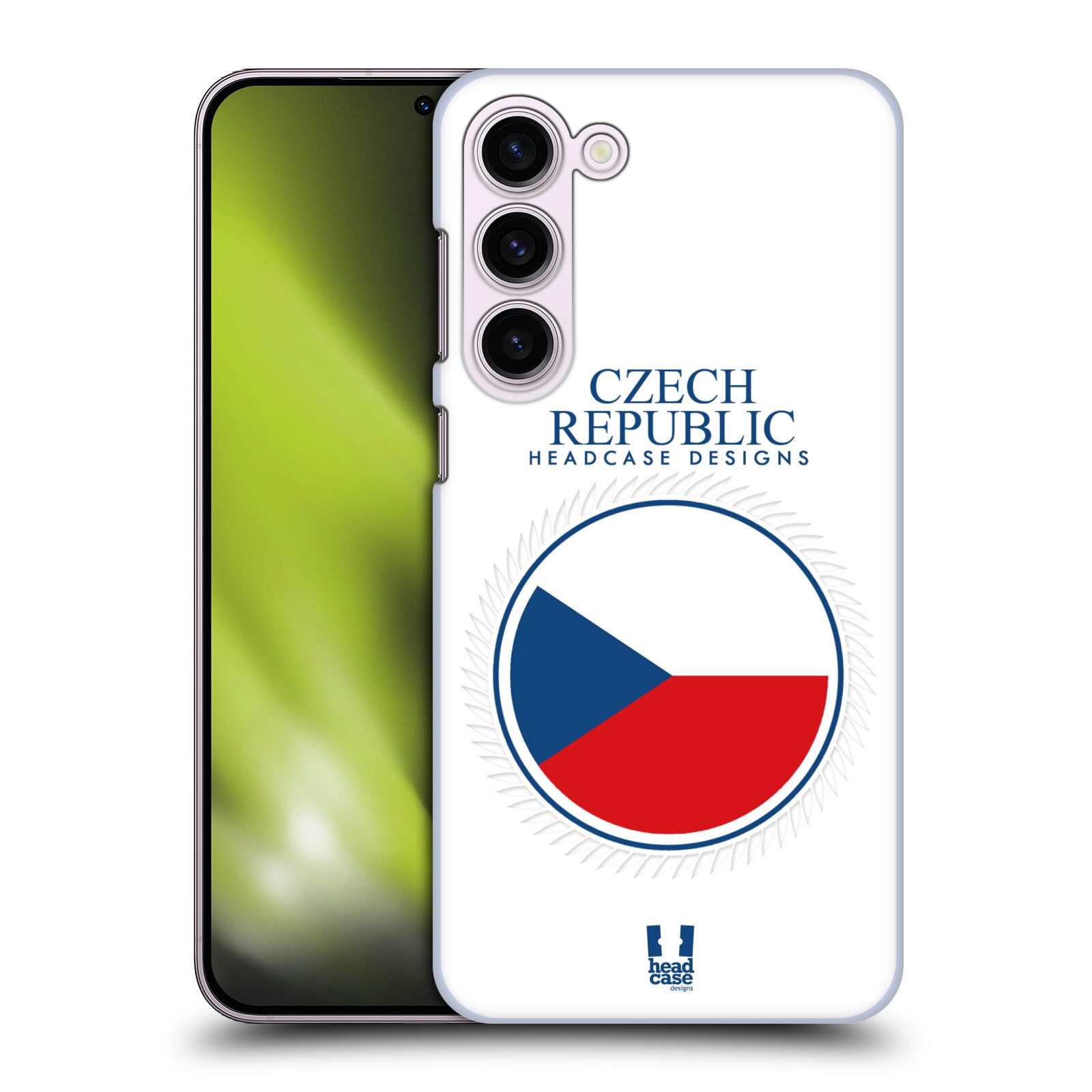 Plastový obal HEAD CASE na mobil Samsung Galaxy S23+ vzor Vlajky státy kreslené ČESKÁ REPUBLIKA