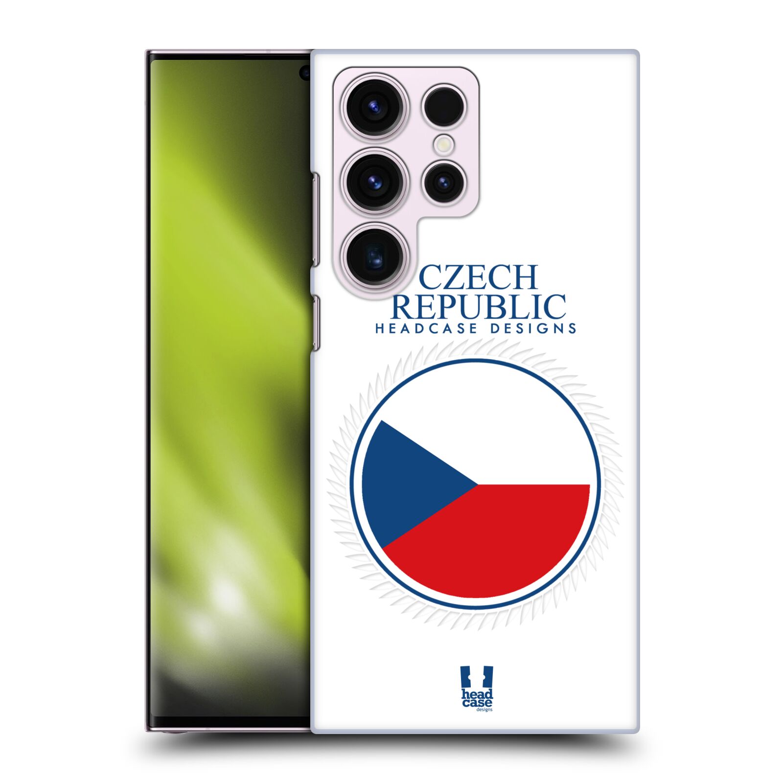 Plastový obal HEAD CASE na mobil Samsung Galaxy S23 ULTRA vzor Vlajky státy kreslené ČESKÁ REPUBLIKA