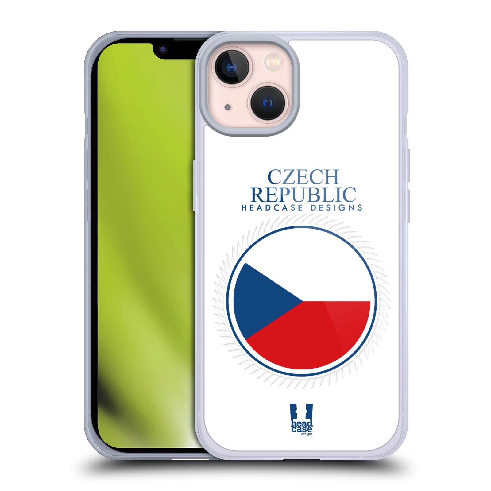 Plastový obal HEAD CASE na mobil Apple Iphone 13 vzor Vlajky státy kreslené ČESKÁ REPUBLIKA