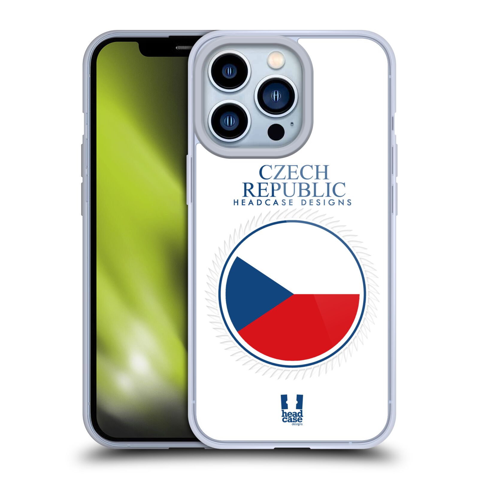 Plastový obal HEAD CASE na mobil Apple Iphone 13 PRO vzor Vlajky státy kreslené ČESKÁ REPUBLIKA