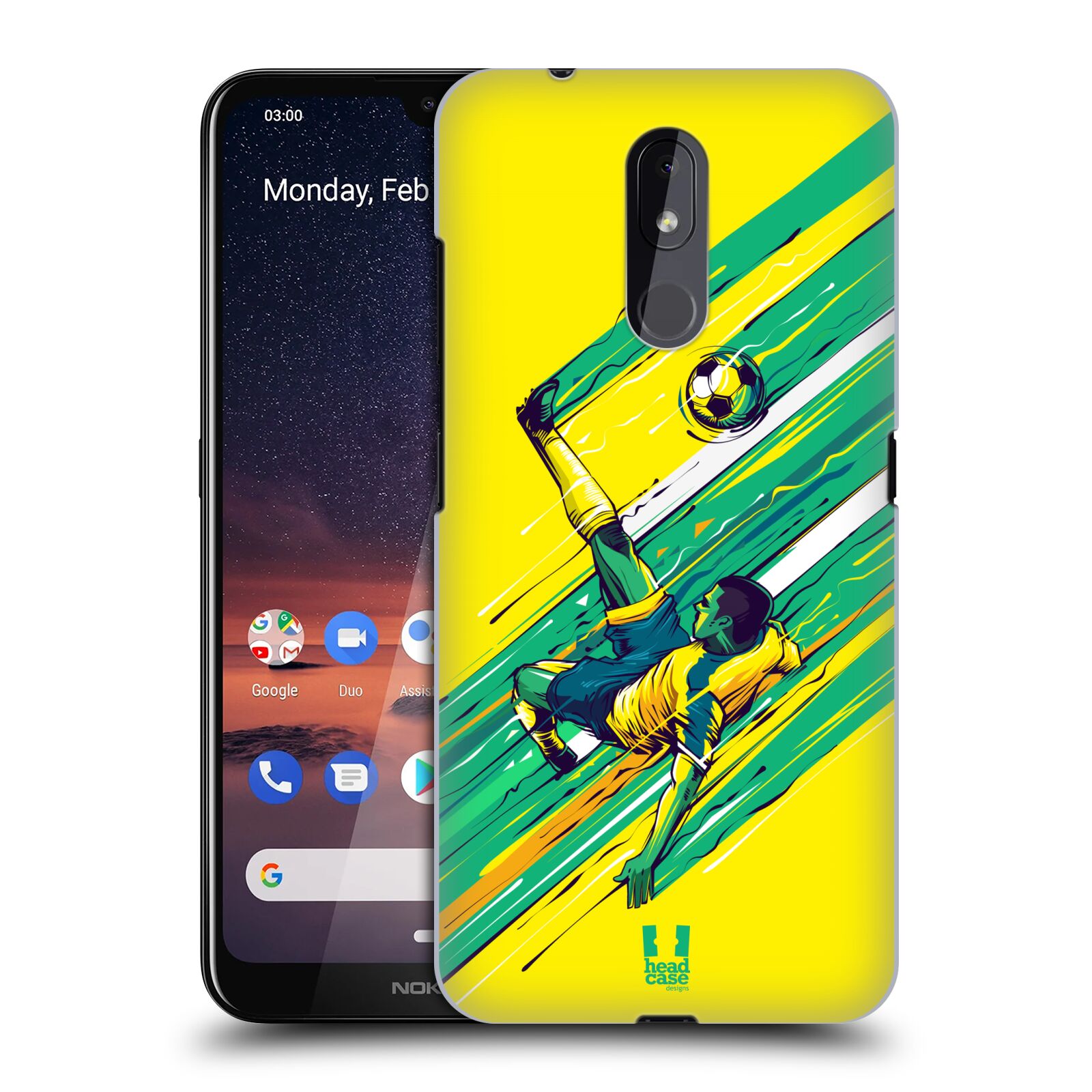 Pouzdro na mobil Nokia 3.2 - HEAD CASE - Sport fotbal kreslený nůžky
