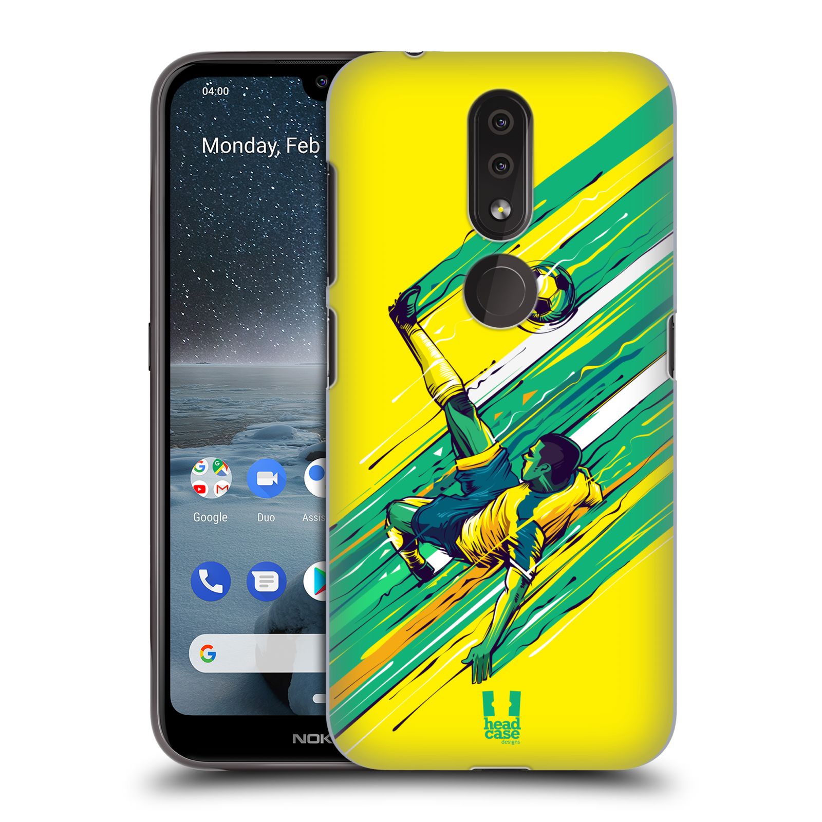 Pouzdro na mobil Nokia 4.2 - HEAD CASE - Sport fotbal kreslený nůžky