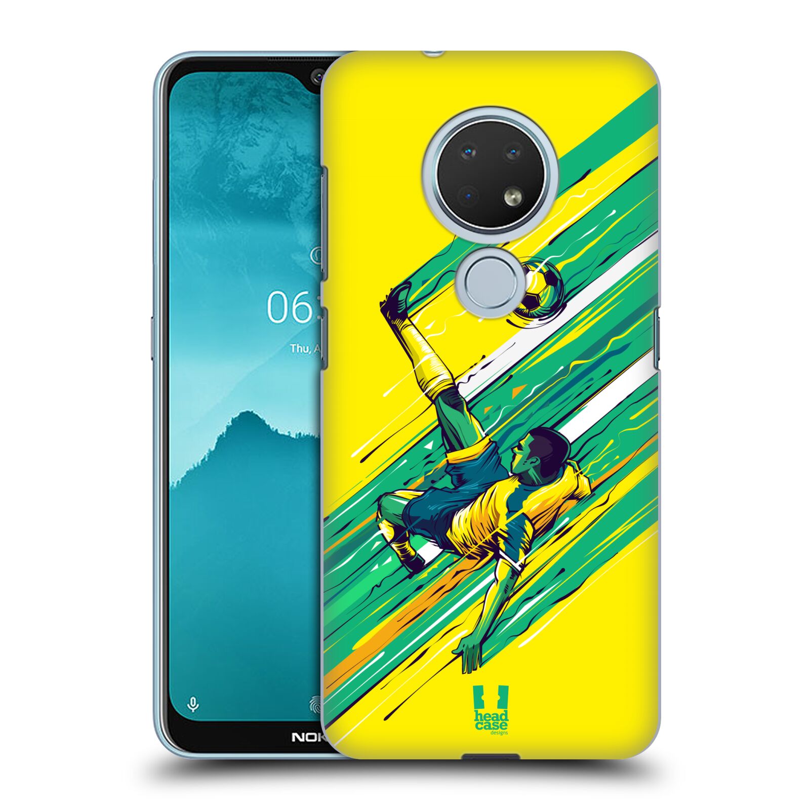 Pouzdro na mobil Nokia 6.2 - HEAD CASE - Sport fotbal kreslený nůžky