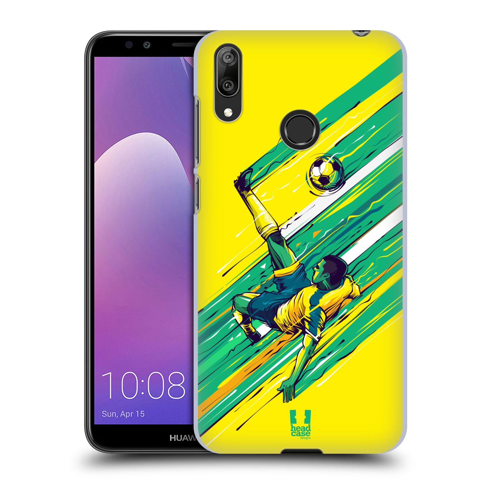 Pouzdro na mobil Huawei Y7 2019 - Head Case - Sport fotbal kreslený nůžky