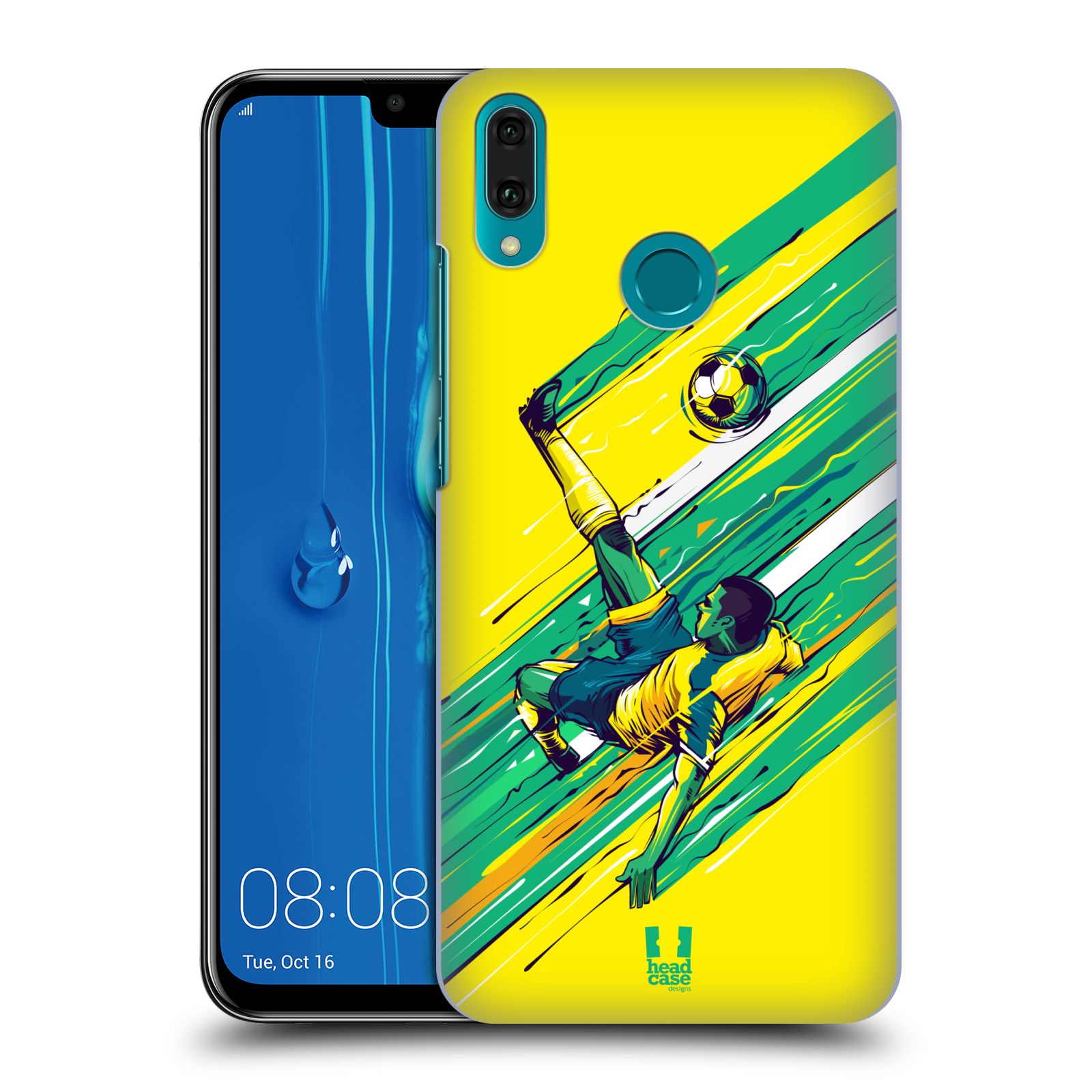 Pouzdro na mobil Huawei Y9 2019 - HEAD CASE - Sport fotbal kreslený nůžky