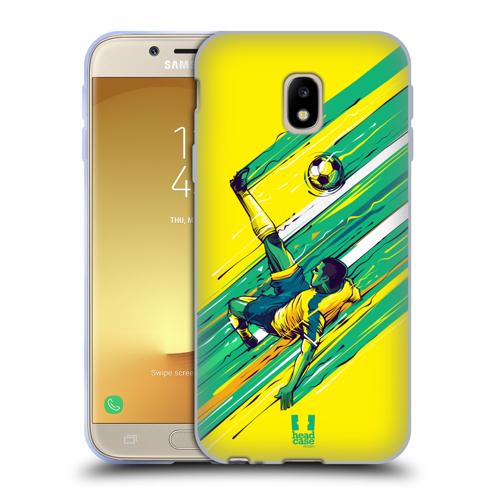 HEAD CASE silikonový obal na mobil Samsung Galaxy J3 2017 (J330, J330F) Sport fotbal kreslený nůžky
