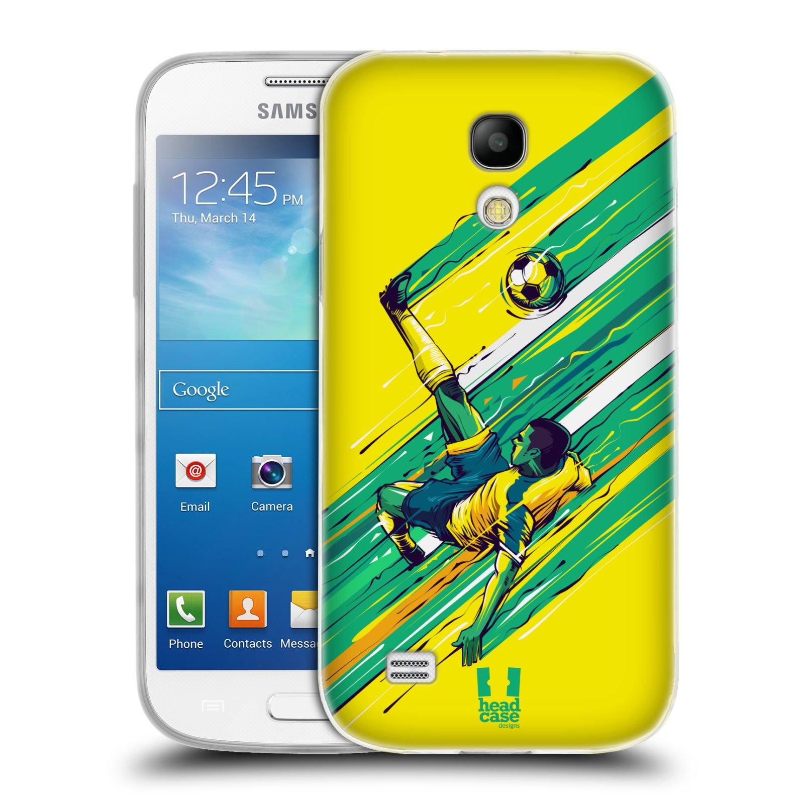 HEAD CASE silikonový obal na mobil Samsung Galaxy S4 MINI Sport fotbal kreslený nůžky