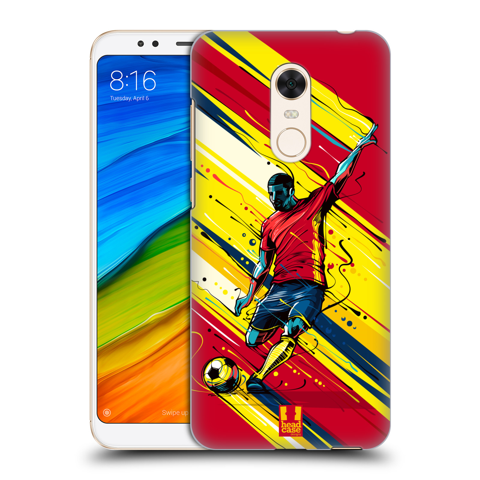 HEAD CASE plastový obal na mobil Xiaomi Redmi 5 PLUS Sport fotbal střela do brány