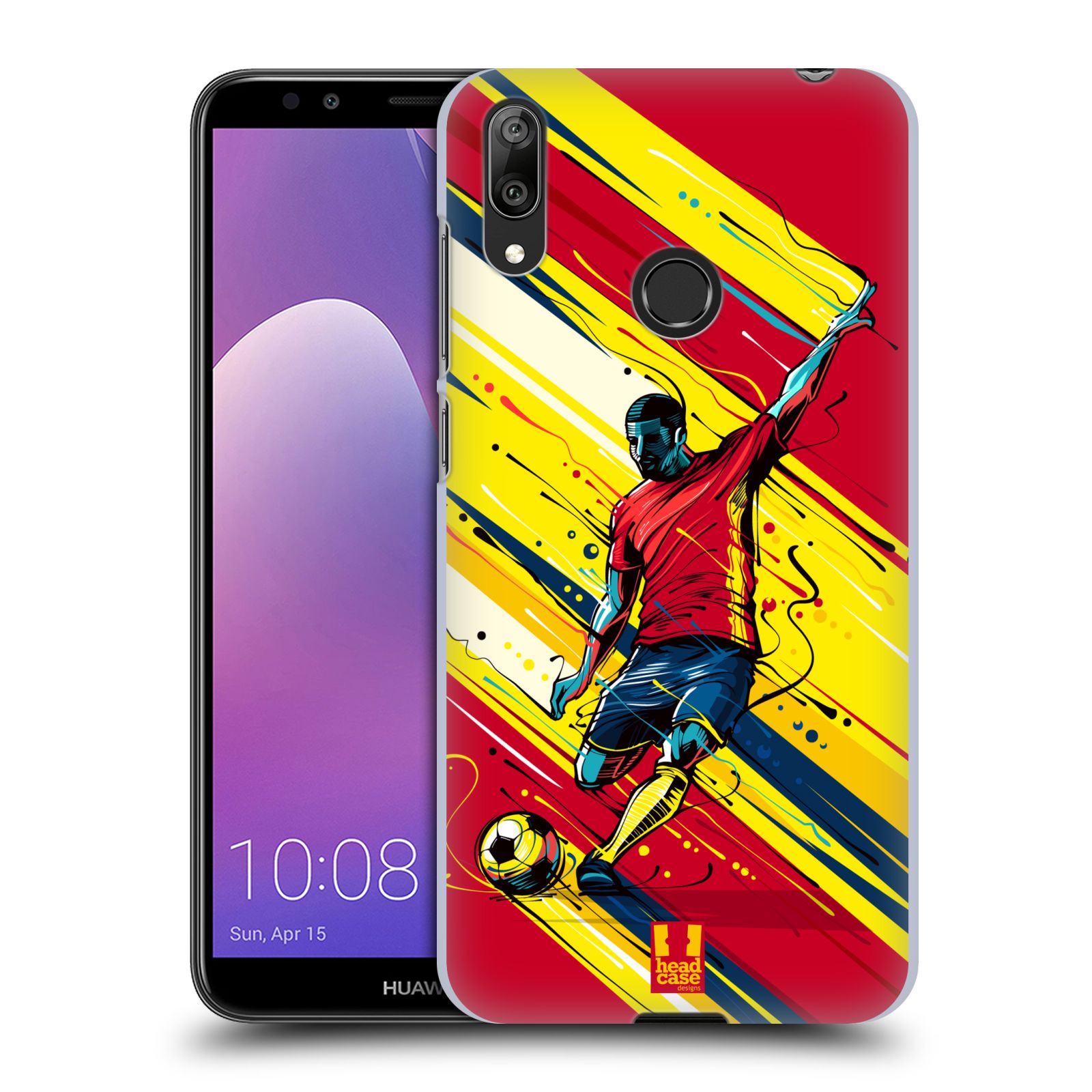 Pouzdro na mobil Huawei Y7 2019 - Head Case - Sport fotbal střela do brány