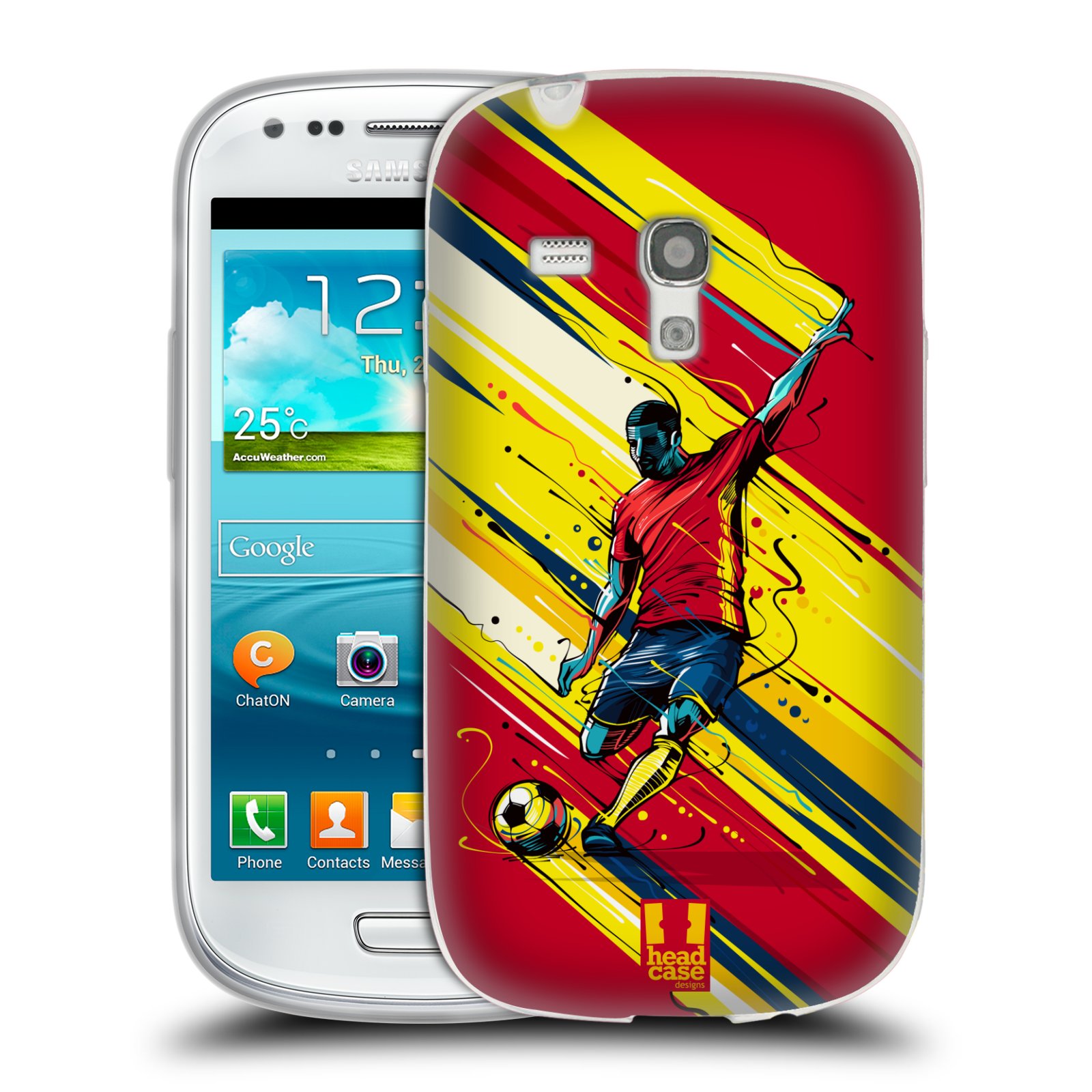HEAD CASE silikonový obal na mobil Samsung Galaxy S3 MINI Sport fotbal střela do brány