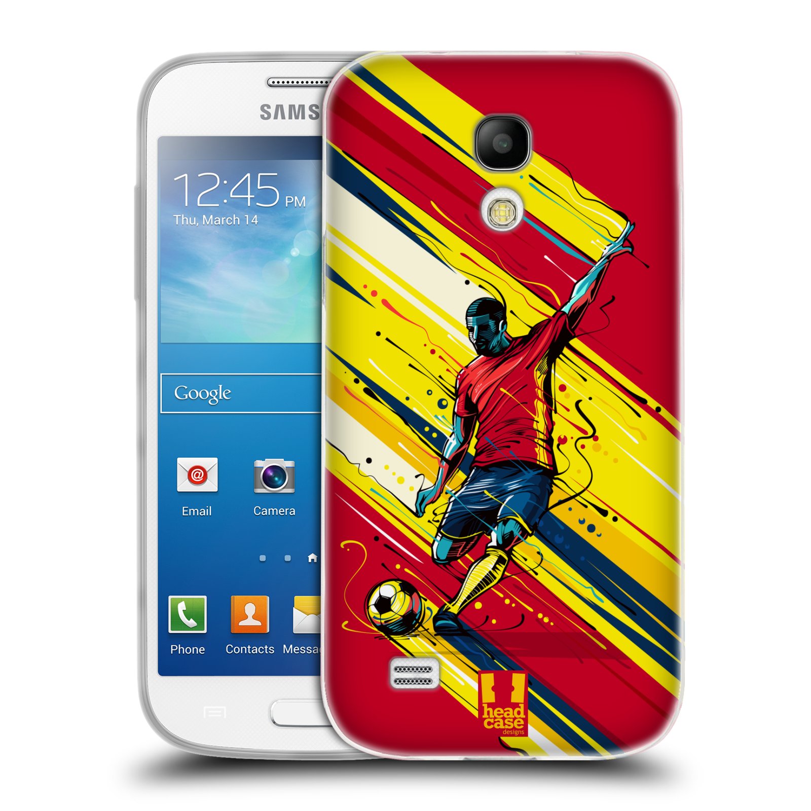 HEAD CASE silikonový obal na mobil Samsung Galaxy S4 MINI Sport fotbal střela do brány