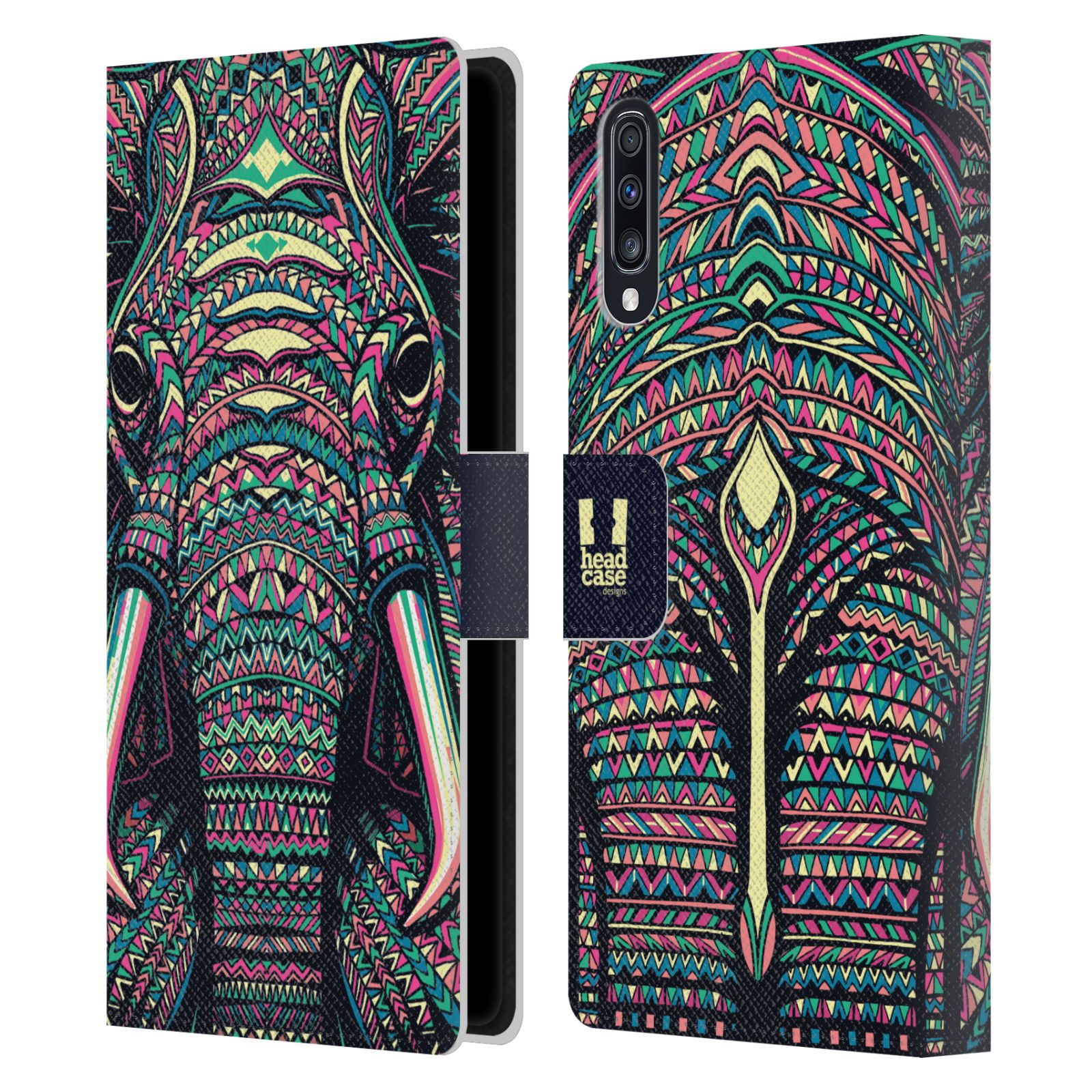 Pouzdro pro mobil Samsung Galaxy A70 - Aztécký motiv slon