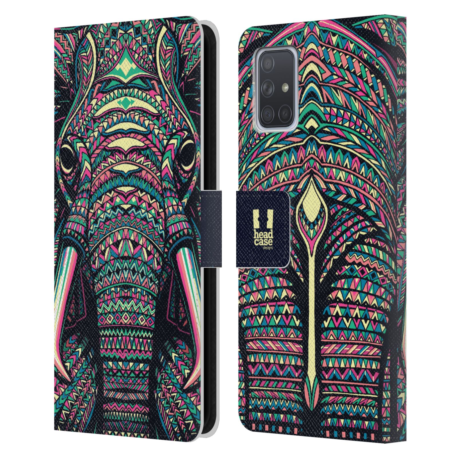 Pouzdro pro mobil Samsung Galaxy A71 - Aztécký motiv slon