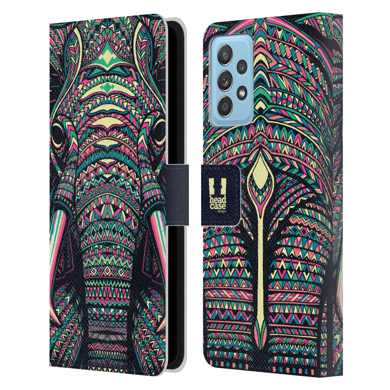 HEAD CASE Pouzdro pro mobil Samsung Galaxy A72 / A72 5G - Aztécký motiv slon