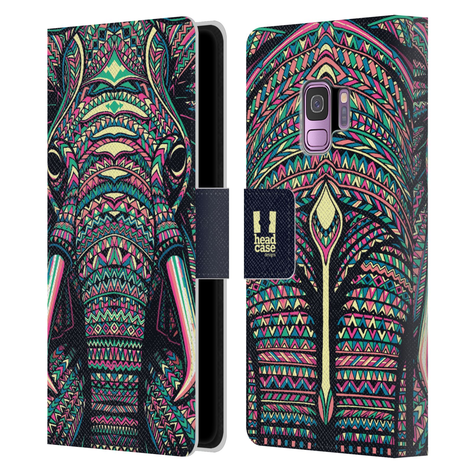 Pouzdro pro mobil Samsung Galaxy S9 - Aztécký motiv slon