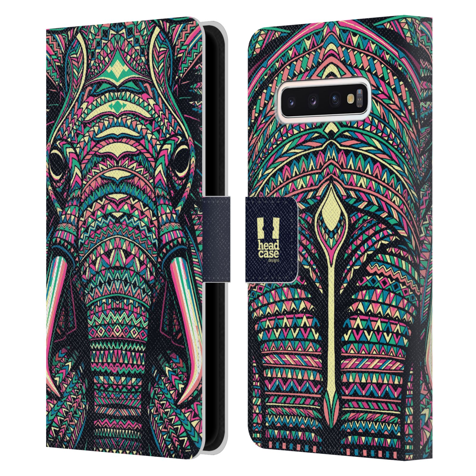 Pouzdro pro mobil Samsung Galaxy S10 - Aztécký motiv slon