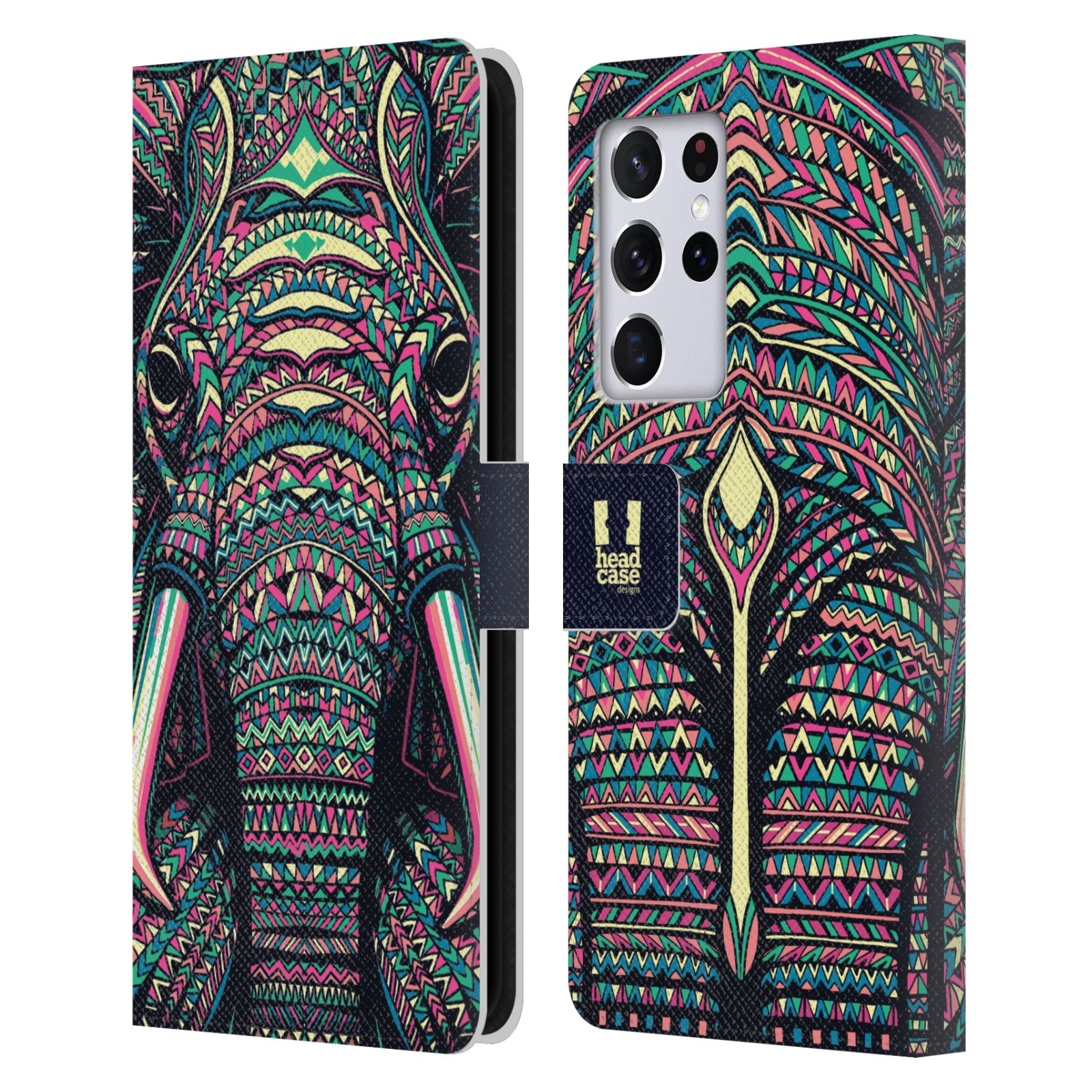 Pouzdro pro mobil Samsung Galaxy S21 ULTRA 5G  - Aztécký motiv slon
