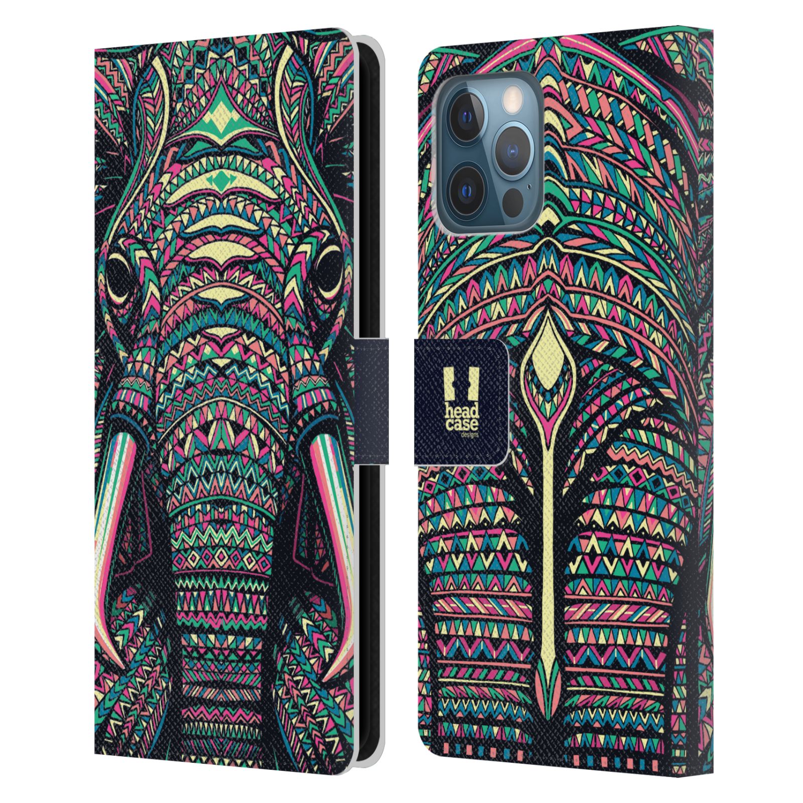 Pouzdro pro mobil Apple Iphone 12 Pro Max - Aztécký motiv slon