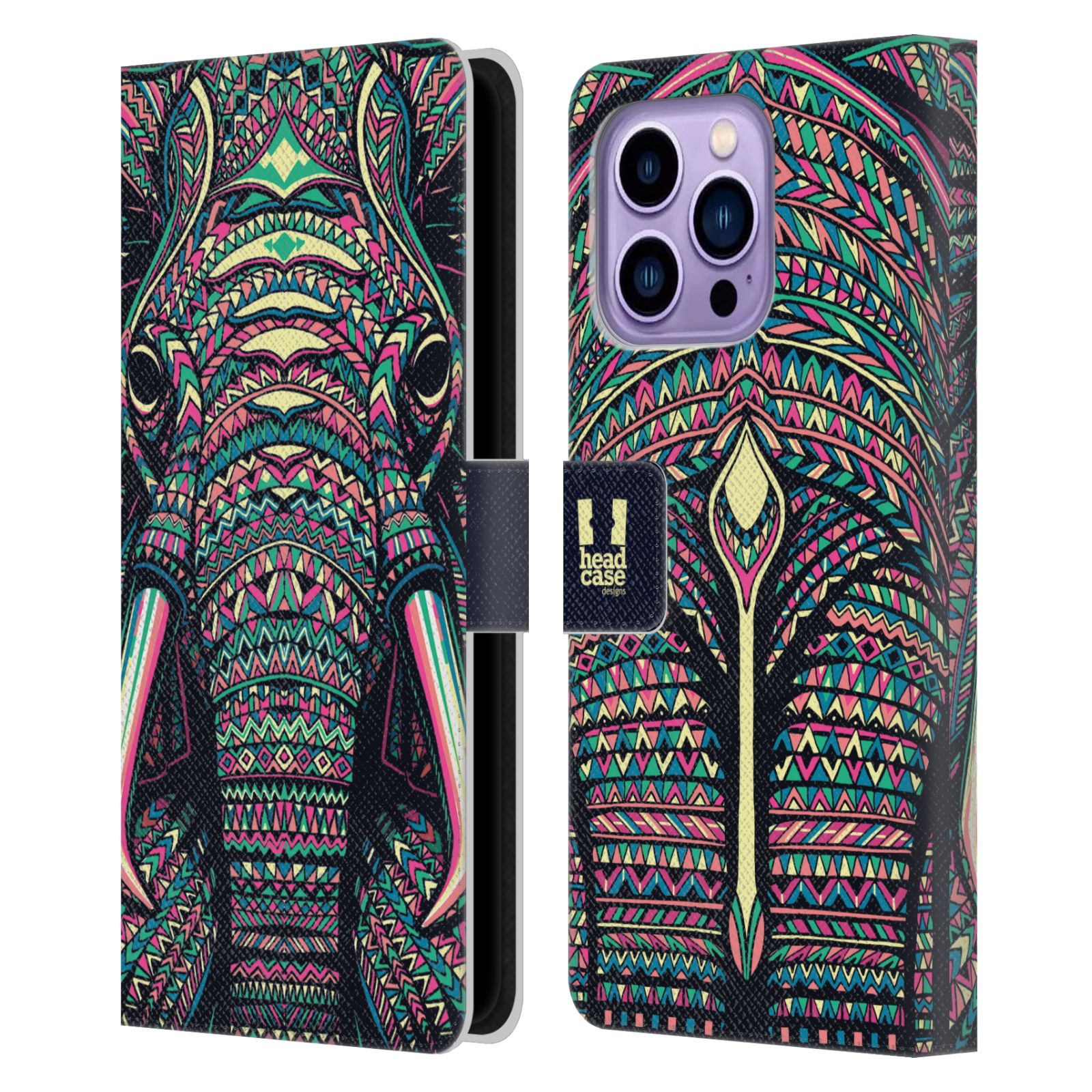 HEAD CASE Pouzdro pro mobil Apple Iphone 14 PRO MAX - Aztécký motiv slon