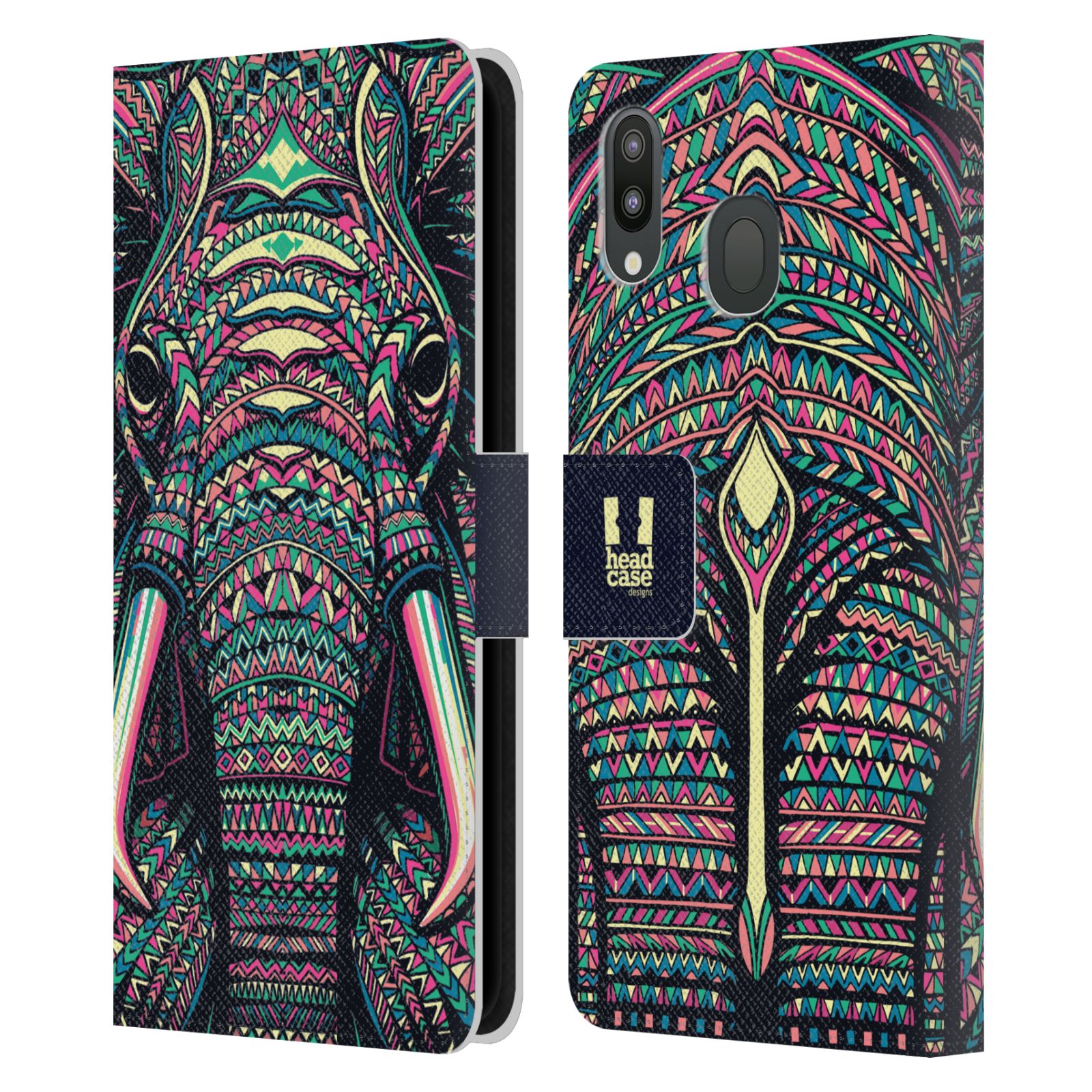 Pouzdro pro mobil Samsung Galaxy M20 - Aztécký motiv slon
