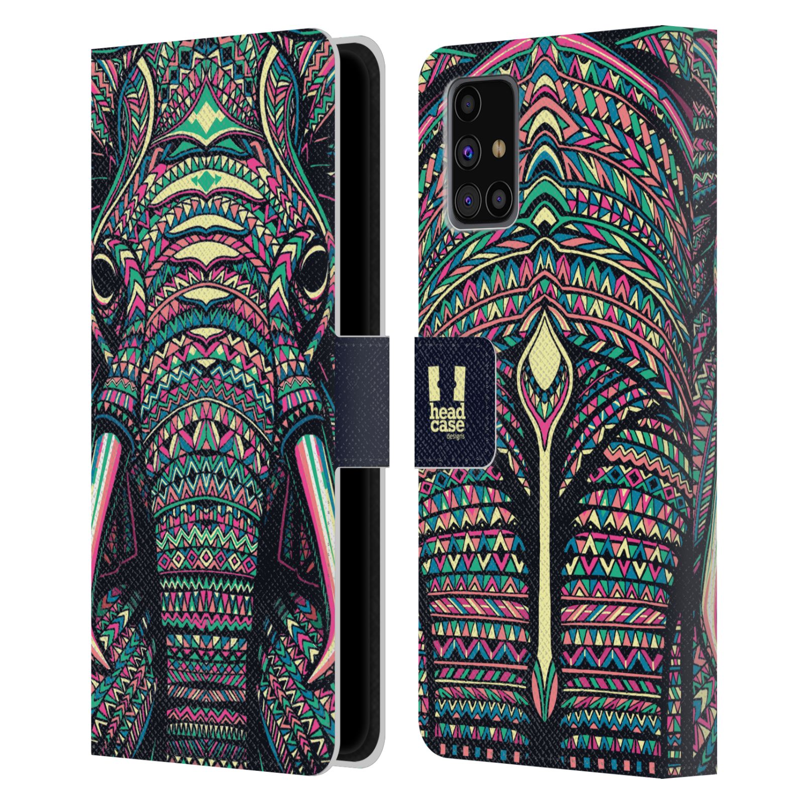 Pouzdro pro mobil Samsung Galaxy M31s - HEAD CASE - Aztécký motiv slon