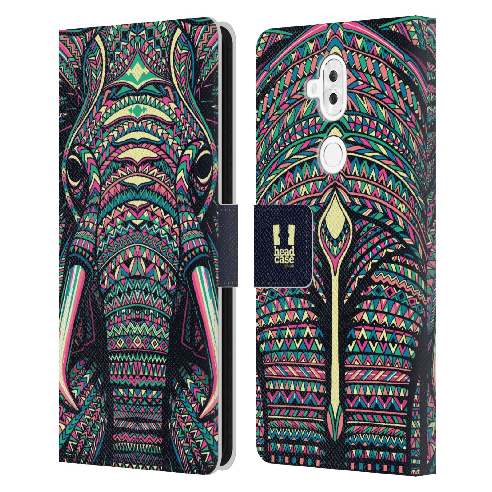 Pouzdro pro mobil Asus Zenfone 5 Lite ZC600KL  - Aztécký motiv slon