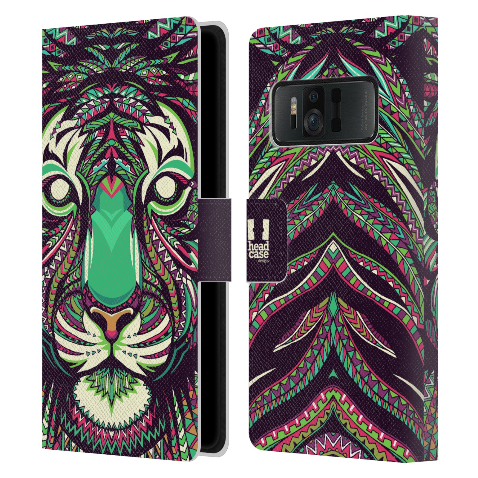 Pouzdro na mobil Asus Zenfone AR ZS571KL - Head Case - Aztécký vzor tygr