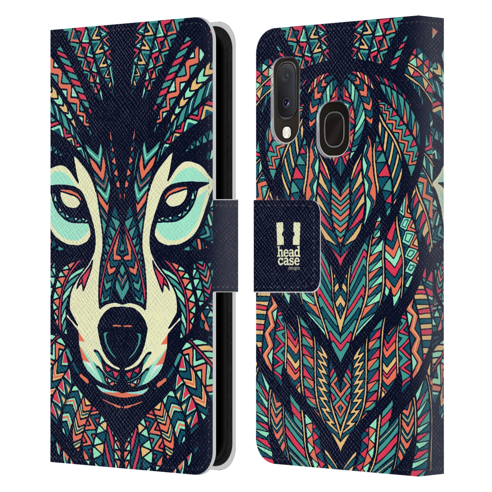 Pouzdro pro mobil Samsung Galaxy A20E - Aztécký motiv vlk