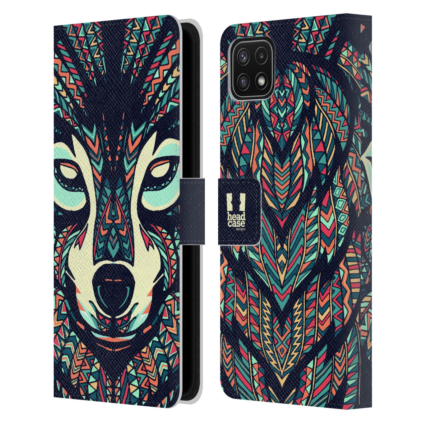 HEAD CASE Pouzdro pro mobil Samsung Galaxy A22 5G - Aztécký motiv vlk