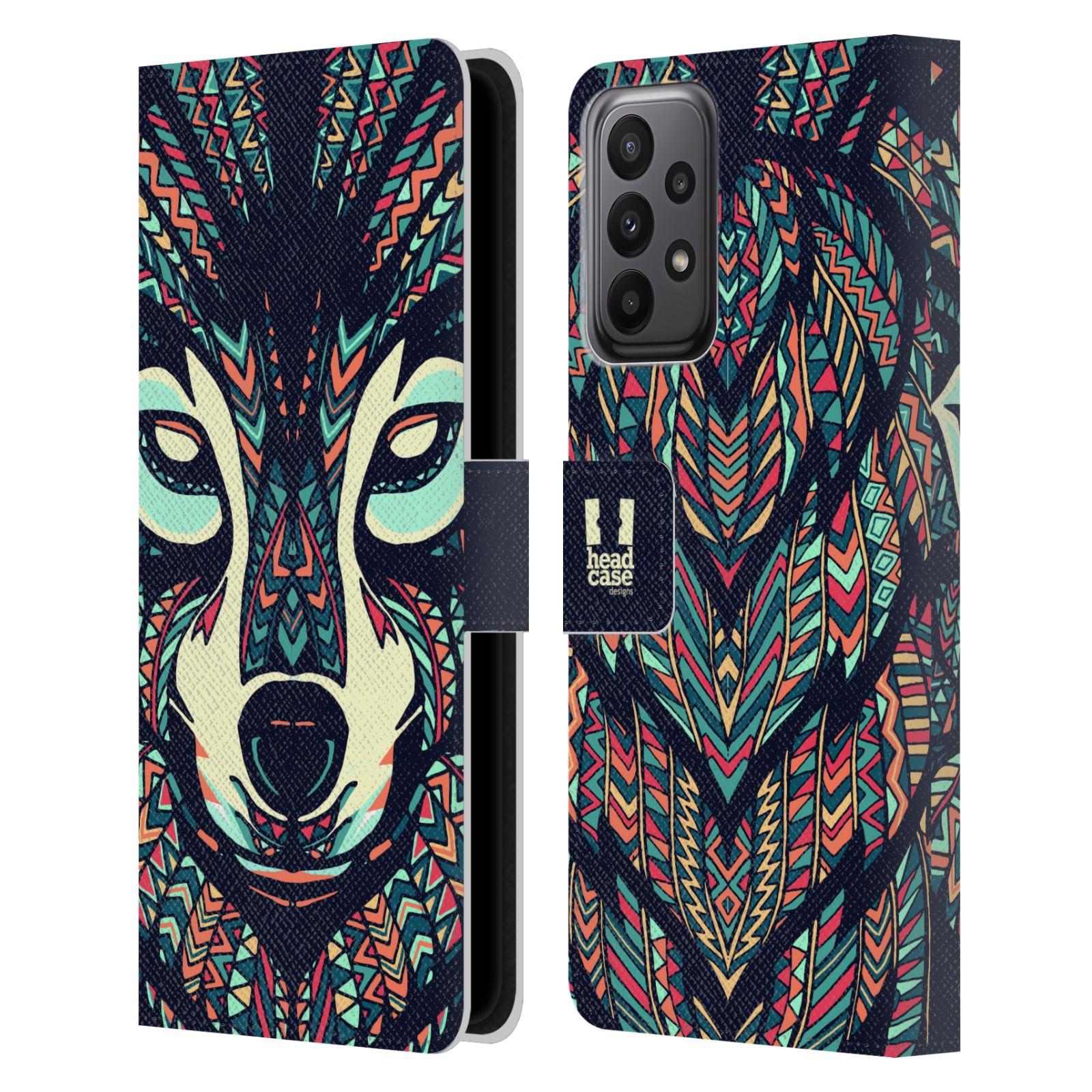 HEAD CASE Pouzdro pro mobil Samsung Galaxy A23 - Aztécký motiv vlk