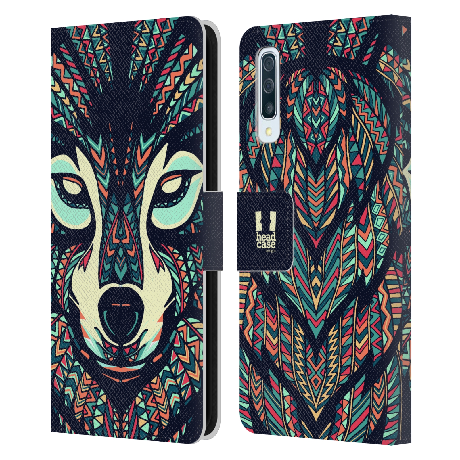 Pouzdro pro mobil Samsung Galaxy A50 / A30s - Aztécký motiv vlk