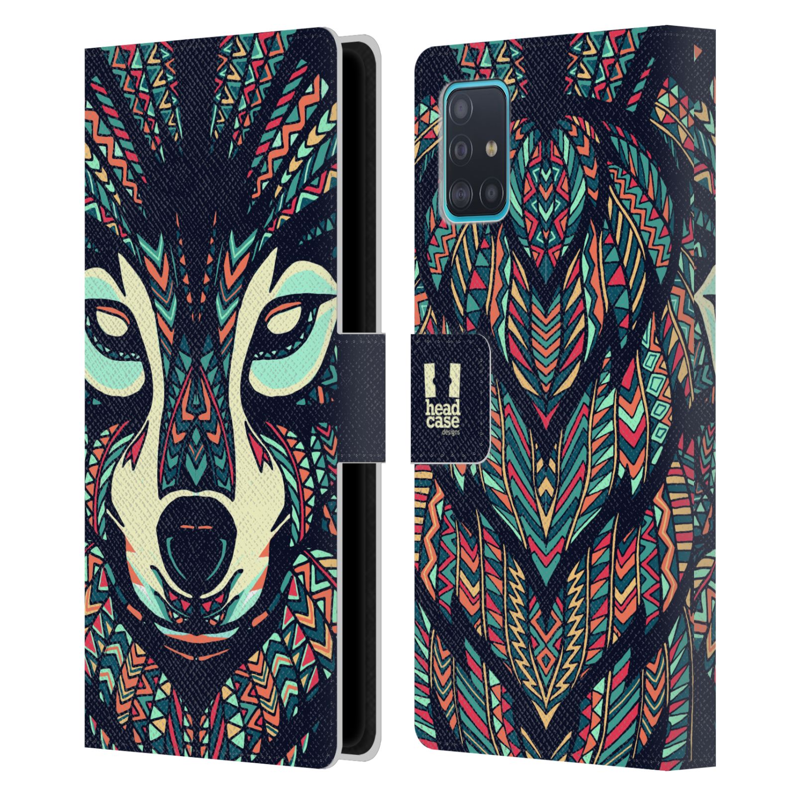 Pouzdro pro mobil Samsung Galaxy A51 - Aztécký motiv vlk
