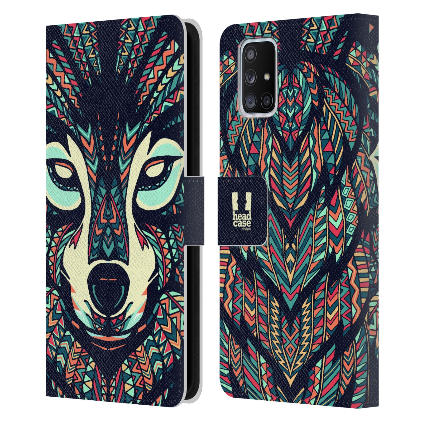 HEAD CASE Pouzdro pro mobil Samsung Galaxy A51 5G - Aztécký motiv vlk