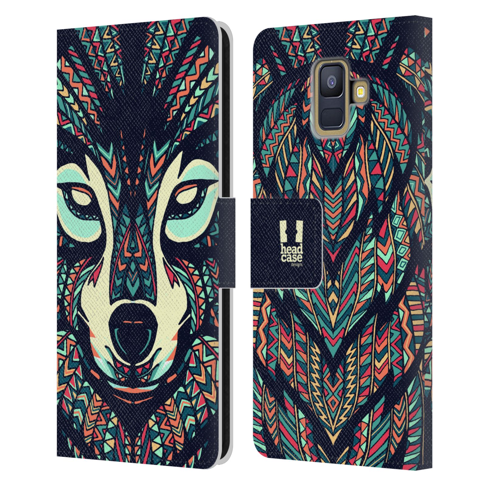 Pouzdro pro mobil Samsung Galaxy A6 2018 - Aztécký motiv vlk