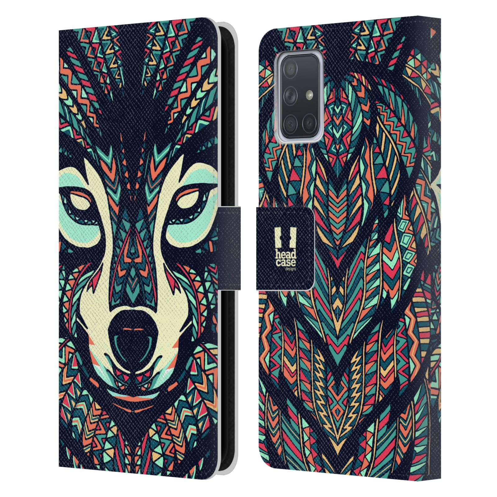 Pouzdro pro mobil Samsung Galaxy A71 - Aztécký motiv vlk