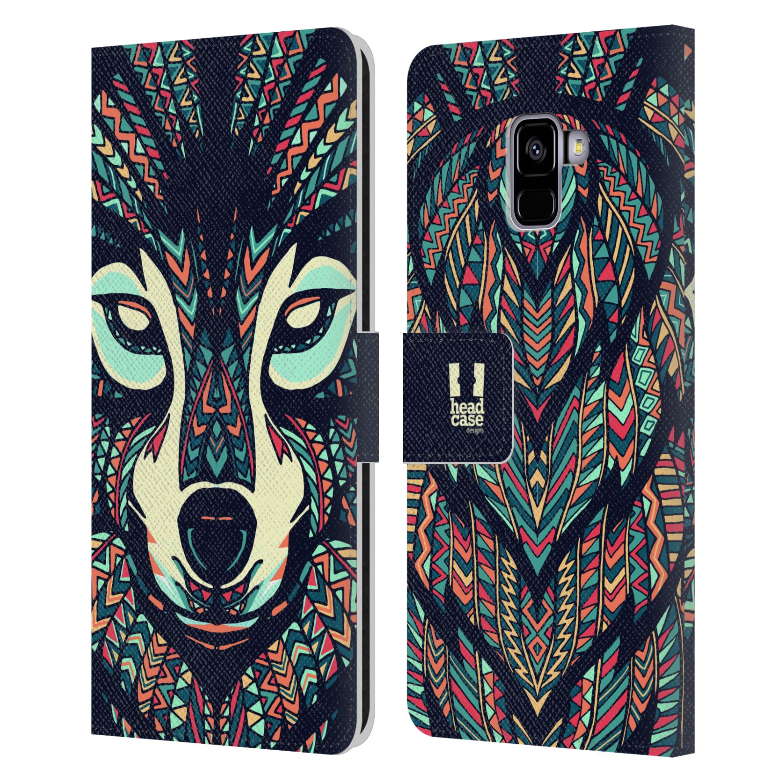 Pouzdro pro mobil Samsung Galaxy A8+ 2018 - Aztécký motiv vlk