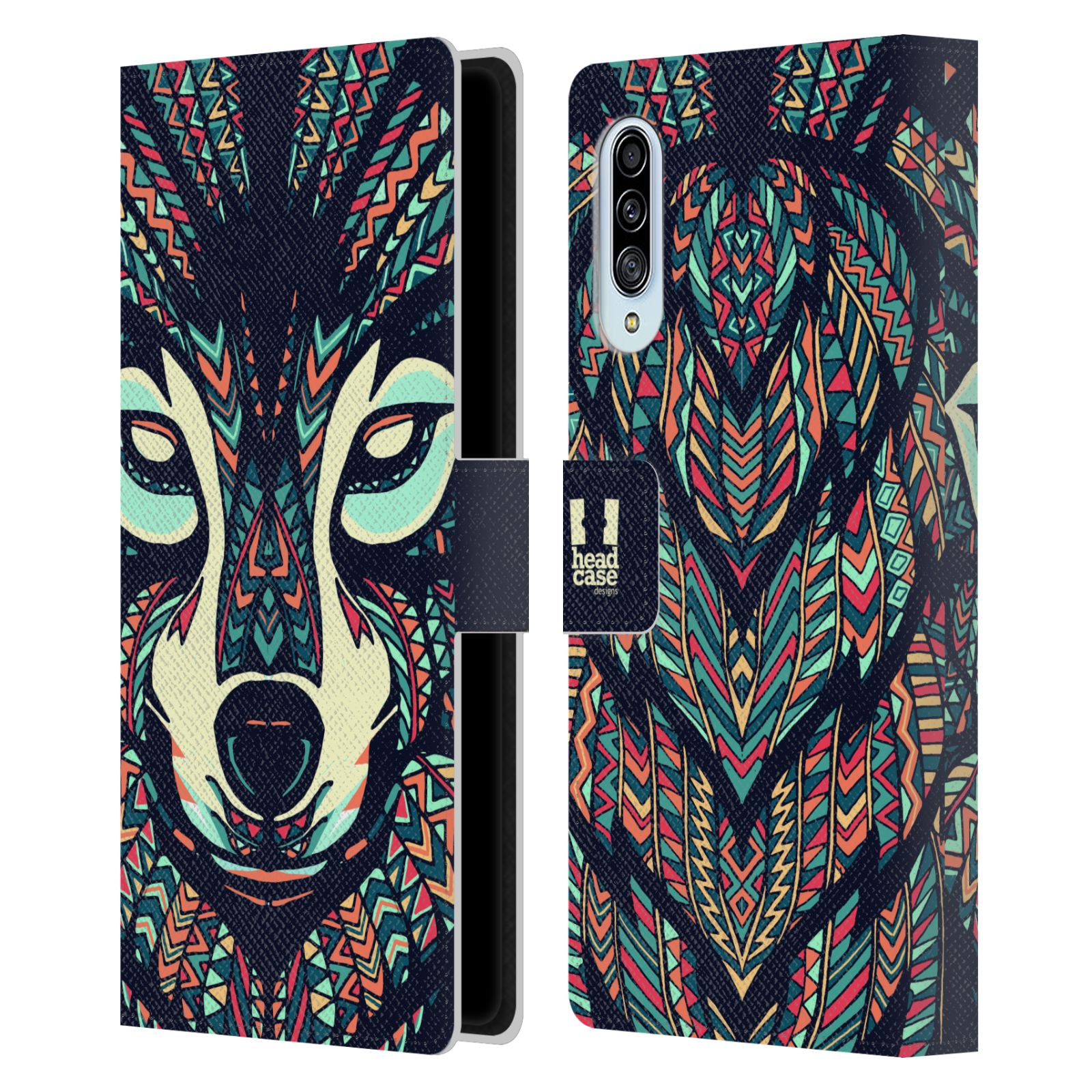 Pouzdro pro mobil Samsung Galaxy A90 5G  - Aztécký motiv vlk